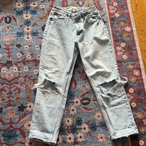 Abercrombie & Fitch Curve Love Light Blue High Rise Jeans